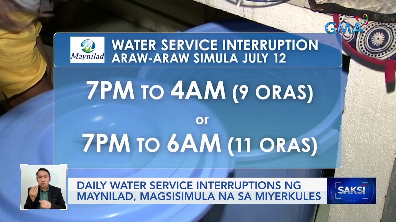 Daily water service interruptions ng Maynilad, magsisimula na sa Miyerkules | Saksi