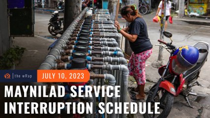 Maynilad water service interruptions starting July 12