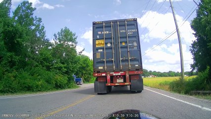 18-Wheeler Backs Over Bike