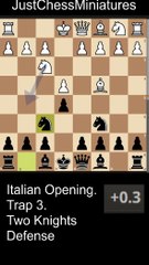 Italian Opening. Trap 3. Two Knights Defense.