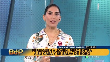 SMP: Joven se salva de ser asaltado tras ingresar rápidamente a su domicilio