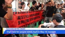 Vigil Held for Victims of May's Taichung Metro Crash
