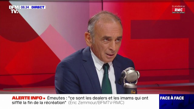 Éric Zemmour à propos des émeutes urbaines: Ce sont les dealers et les imams qui ont sifflé la fin de la récréation