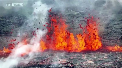 İzlanda'nın başkenti yakınlarında yanardağdan lav püskürdü