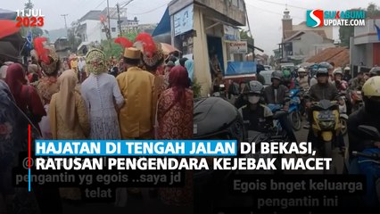 Hajatan di Tengah Jalan di Bekasi, Ratusan Pengendara Kejebak Macet
