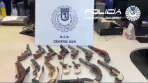 Las 15 réplicas de pistolas incautadas por la Policía Municipal