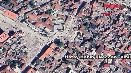 Depremin yıktığı illerin simge yerleri uydudan görüntülendi