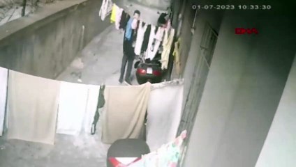 İç çamaşırı hırsızı kamerada