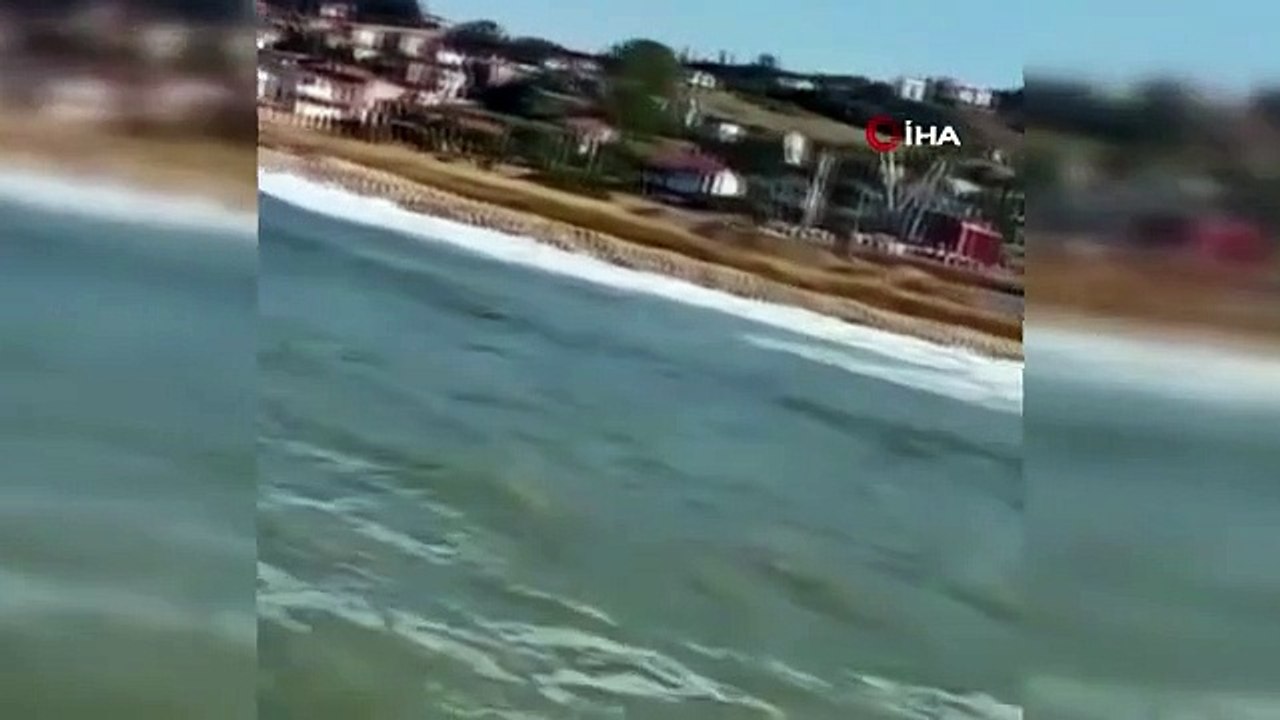 Sie hörten nicht auf das Verbot in Arnavutköy und gingen ins Meer