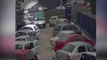 Vídeo flagra motorista embriagado atingindo viatura e provocando capotamento durante fuga em SJP