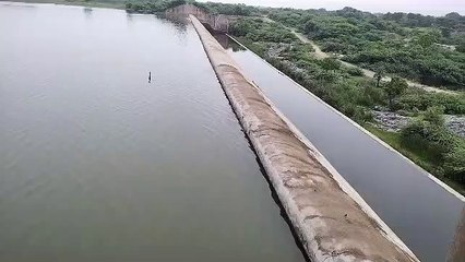 भीलवाड़ा में अच्छी बरसात के बाद छलकने को तैयार कोठारी बांध, 3 मीटर गेज पर चल रही त्रिवेणी