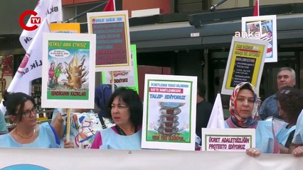 Memurlardan 'patatesli soğanlı' protesto_ Tezgâhta patates ve soğan sattılar