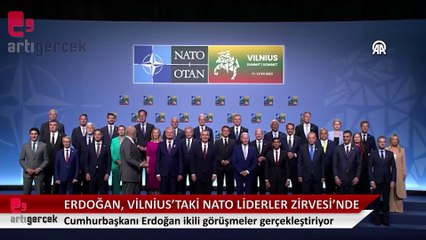 Erdoğan NATO zirvesinde ikili görüşmeler yapıyor