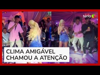 Militão e Karol aparecem cantando e dançando juntos em aniversário da filha