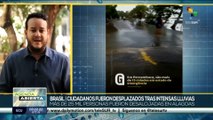 Ciudadanos en Brasil fueron desplazados tras intensas lluvias