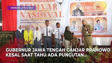 Ganjar Kesal Temukan Pungli di Sekolah Berkedok Infak