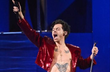 下载视频: Harry Styles: Auch er wird auf der Bühne beworfen