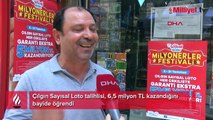 Çılgın Sayısal Loto talihlisi, 6,5 milyon TL kazandığını bayide öğrendi