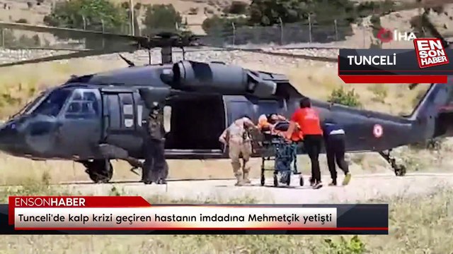 Tunceli'de kalp krizi geçiren hastanın imdadına Mehmetçik yetişti
