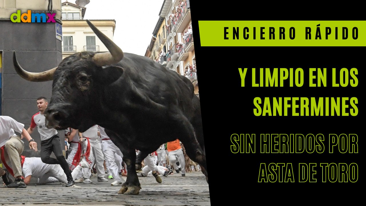 Encierro rápido y limpio en los Sanfermines, sin heridos por asta de toro