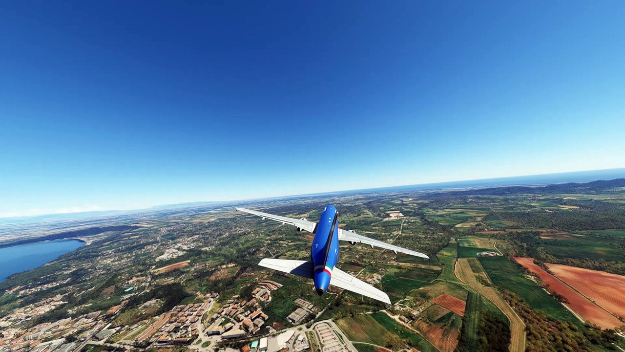 MSFS A320 FÉNIX  ITA AIRWAYS atterro LIRF ILS RWY 16L