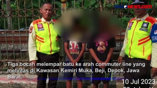 Lempar Kaca KRL dengan Batu di Pondok Cina, 3 Bocah Diamankan Polisi