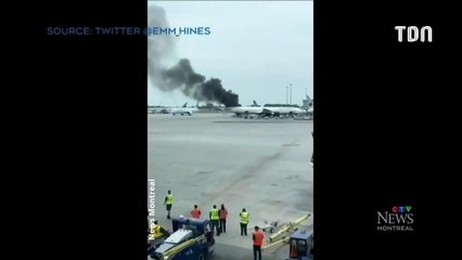 Un avion prend feu sur le tarmac : les images sont impressionnantes