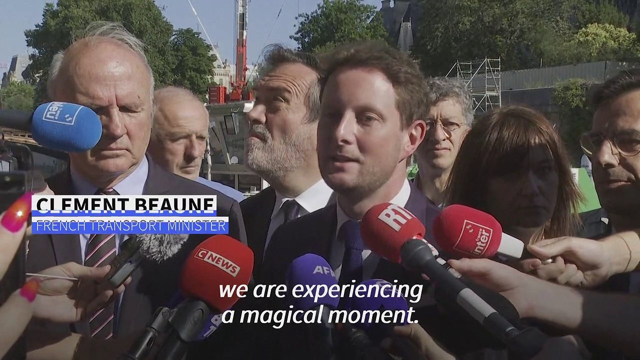 Notre-Dame roof frame installed in Paris as post-fire restoration continues