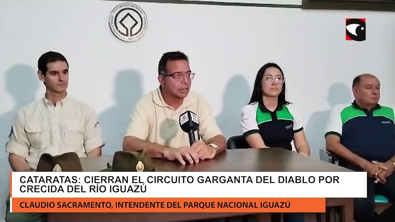 Cataratas: cierran el circuito Garganta del Diablo por crecida del Río Iguazú
