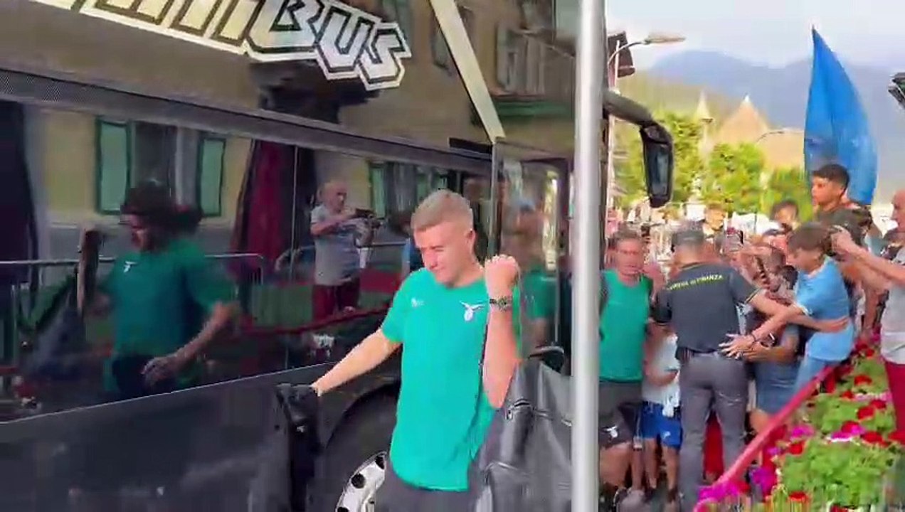 Lazio, l'arrivo della squadra ad Auronzo di Cadore
