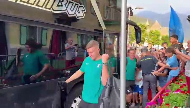 Lazio, l'arrivo della squadra ad Auronzo di Cadore