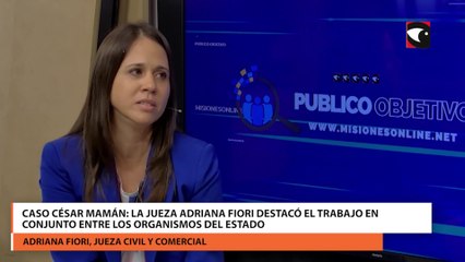 Caso César Mamán: La jueza Adriana Fiori destacó el trabajo en conjunto entre los organismos del Estado