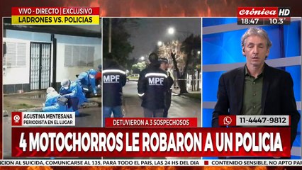 4 motochorros le robaron y mataron a un policía