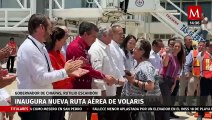 Rutilio Escandón encabeza la inauguración de ruta aérea de Volaris en Chiapas