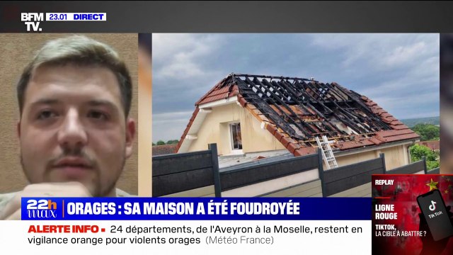 Orages dans l'Allier: Je n'ai plus de maison , un habitant de Billy (Allier) dont la maison a été foudroyée témoigne sur BFMTV