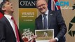 Anthony Albanese hands Sunak a picture of Bairstow stumping at NATO
