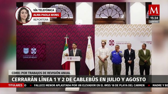 Serán cerradas las líneas 1 y 2 del Cablebús por revisión anual