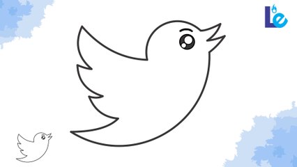 How to draw the Twitter logo