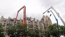 Barcelona Tear Down Walls of Nou Camp With Cranes in Shocking Footage Of Stadium's Rapid Demolition