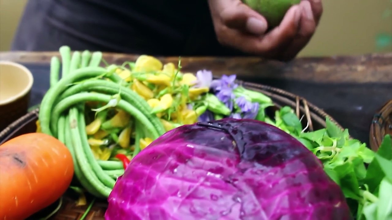 Cooking Fresh Shrimp Local Spicy Salad Recipe - Eating raw prawn Hot Chili Salad so delicious