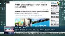 Gobierno argentino lanzó una línea de créditos destinada a millones de jubilados