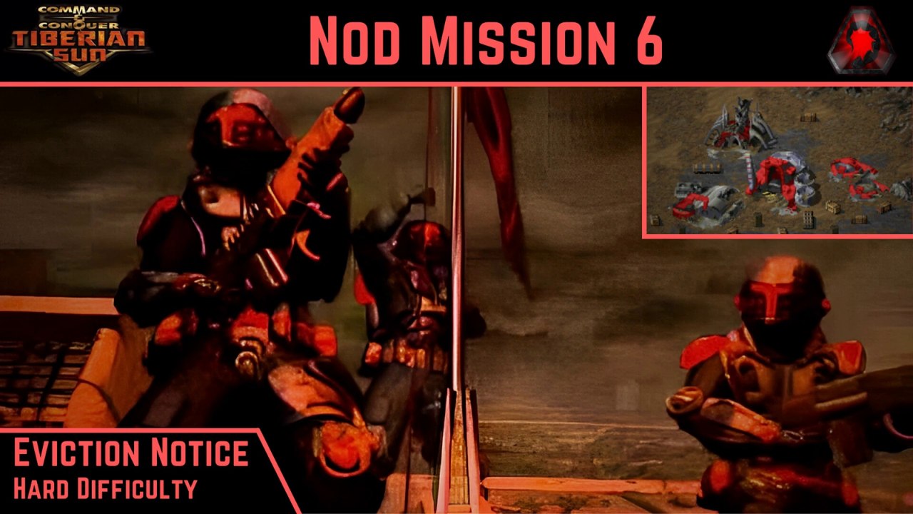 How to Beat C&C Tiberian Sun Nod Mission 6: Eviction Notice - Hard - HD