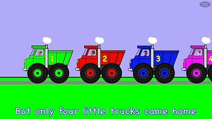 Five Little Trucks | NURSERY RHYME | Rainbow Rabbit | @rainbowrabbitsongs | #rainbowrabbitsongs