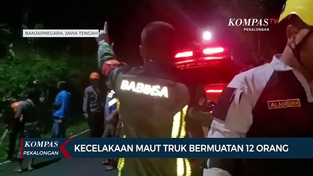 Kecelakaan Maut di Banjarnegara, Truk Bermuatan 12 Orang Terguling ke Jurang