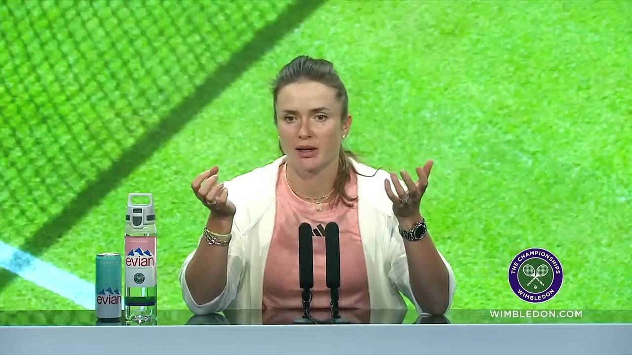 Wimbledon 2023 - Elina Svitolina : "I don't know what's going on in my head right now. I'm really happy to have had the chance to play here again at Wimbledon"
