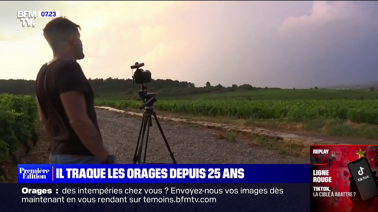Avec ses appareils photos, Nicolas traque les orages depuis plus de 25 ans