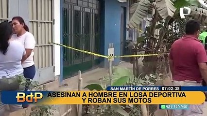 SMP: asesinan a hombre tras discusión en losa deportiva