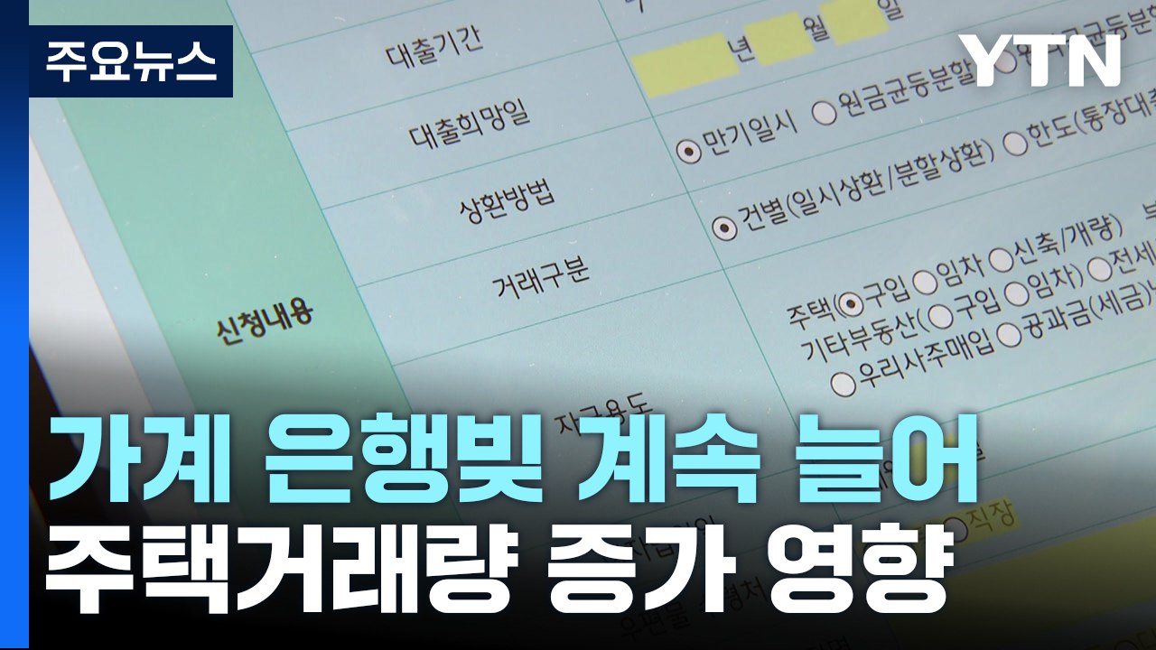 지난달 은행 가계 대출 5.9조↑...사상 최대 잔액 경신 / YTN
