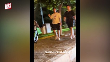 Erkeklere laf atarak, tacizi anlatmaya çalıştı