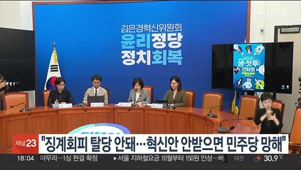 민주 혁신위 "징계회피 탈당 안돼…혁신안 안받으면 당 망해"